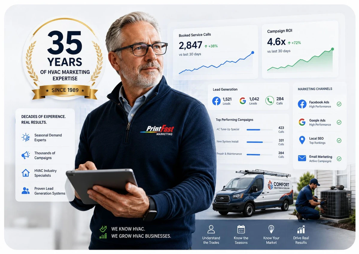 PrintFast trades marketing expertise — 35 years serving home service companies